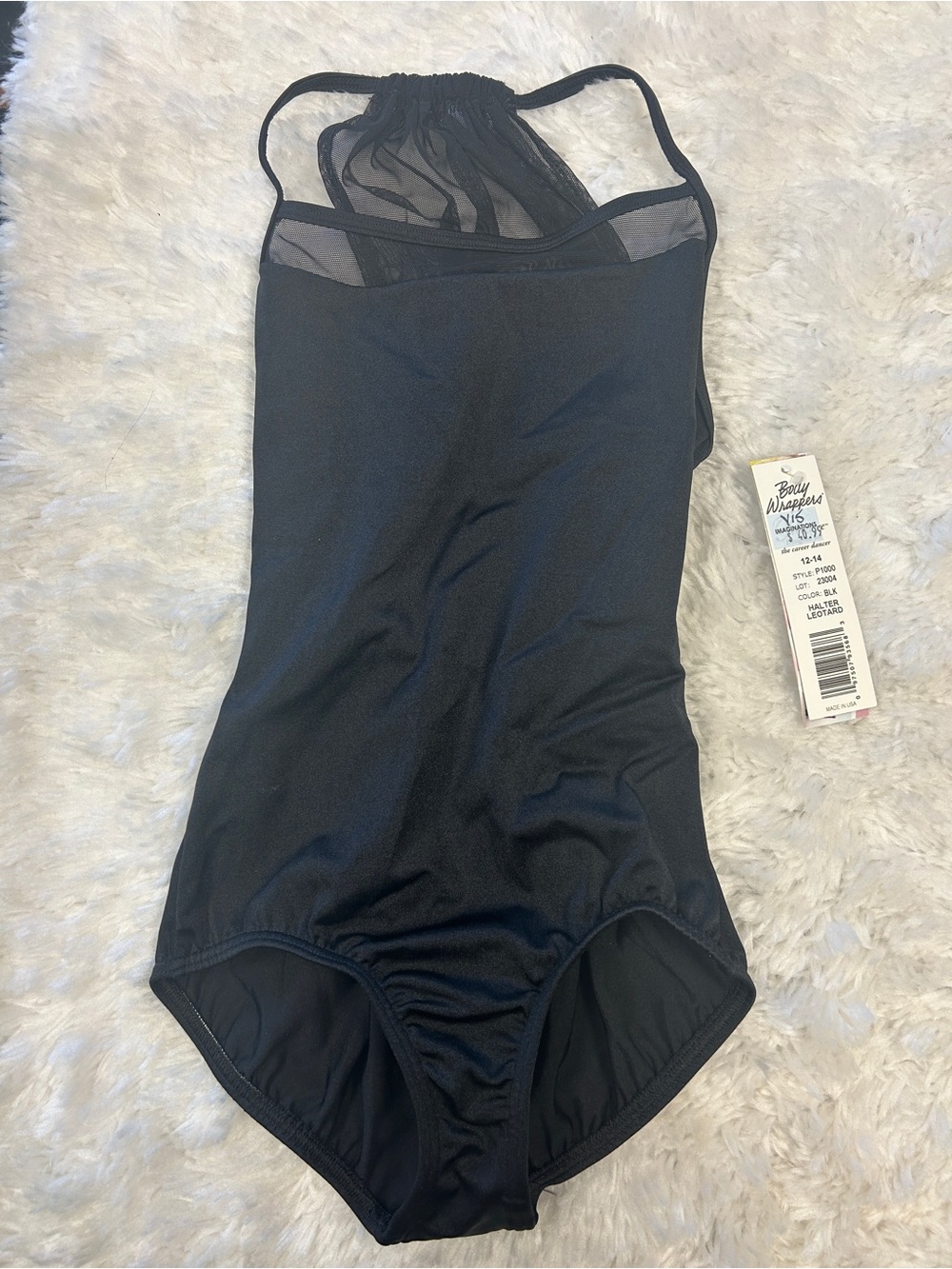 Body Wrappers Black Halter Leotard - Youth Size 12-14